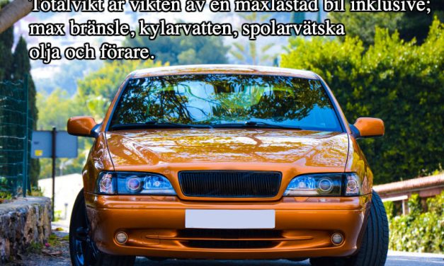 Vad menas med ett fordons totalvikt?