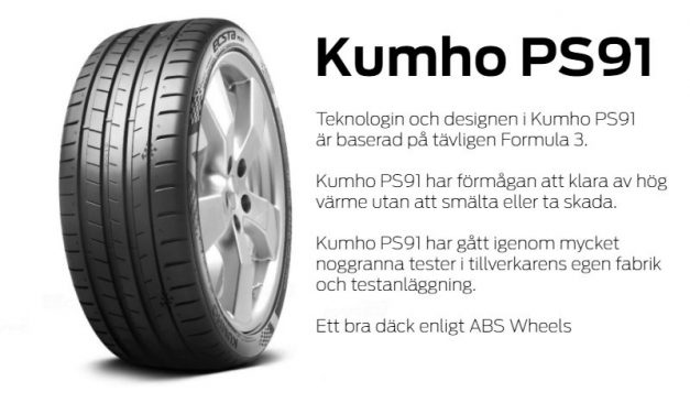 Kumho PS91 baseras enligt Formula 3